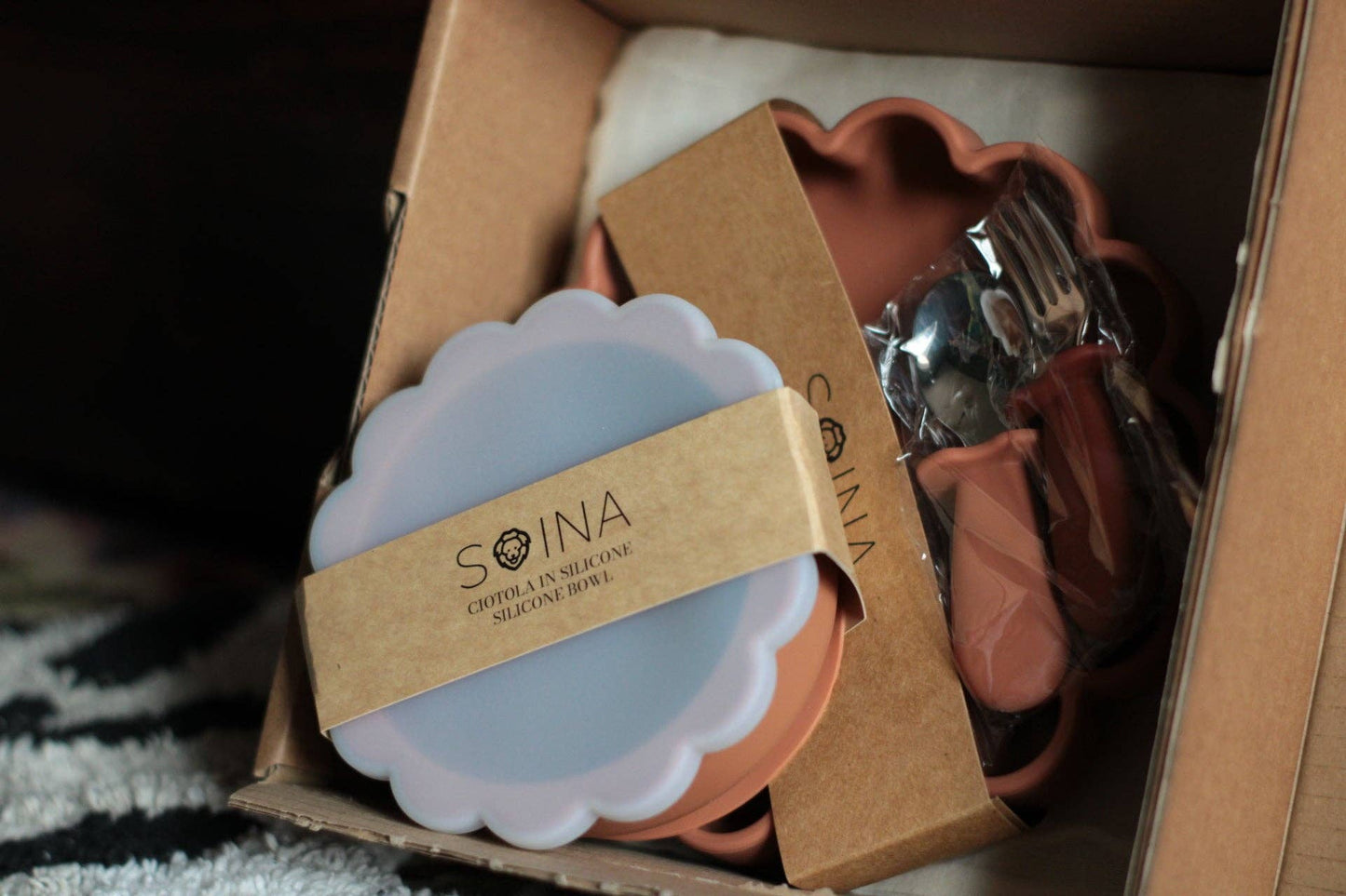 Conjunto alimentar (Plate-Bowl-Talheres) - Camel