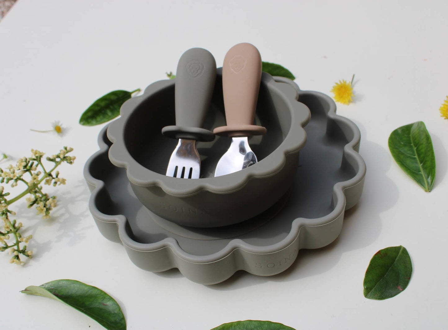 Placa de silicone Eden com ventosa (Sage)