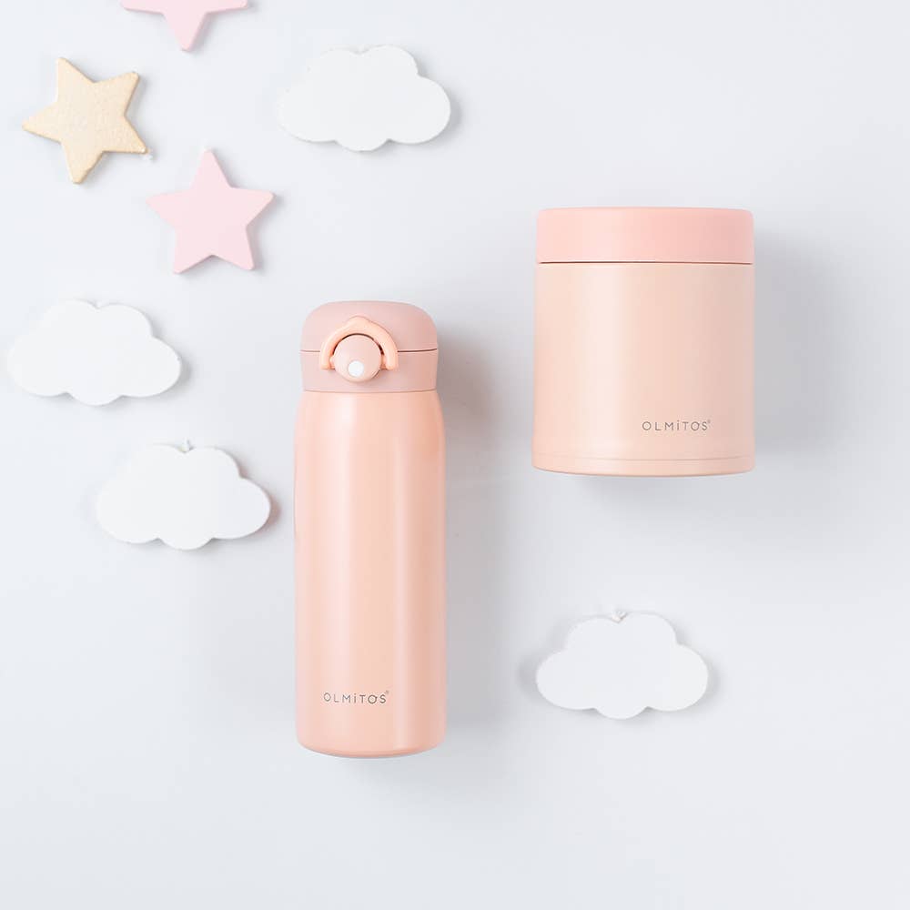 Conjunto de Garrafa Térmica e Recipiente para Alimentos (AZUL SÓLIDO)