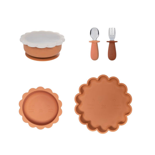 Conjunto alimentar (Plate-Bowl-Talheres) - Camel