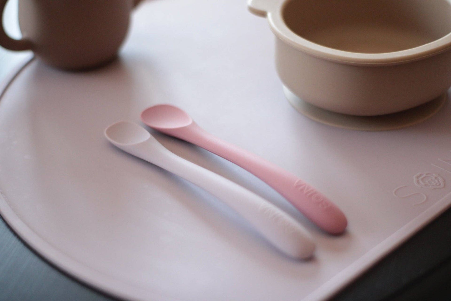 Conjunto Colher Desmame (Rosa Velha/ Taupe)